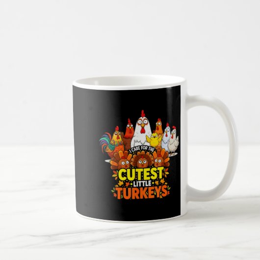 Cutest Little Turkeys Funny Thanksgiving Teacher D コーヒーマグカップ (右)
