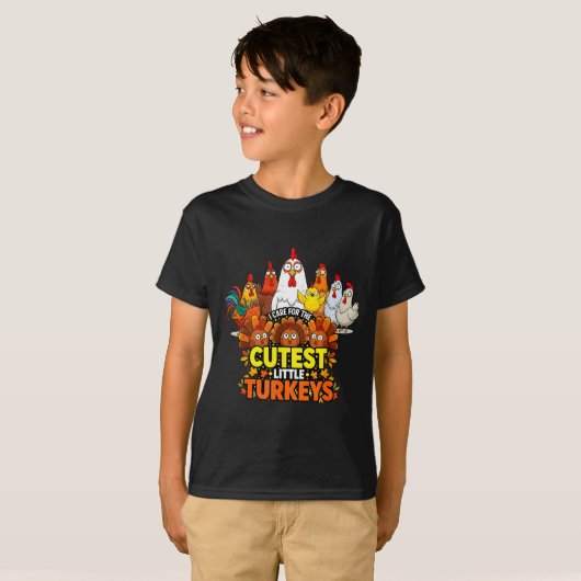 Cutest Little Turkeys Funny Thanksgiving Teacher D Tシャツ (正面フル)