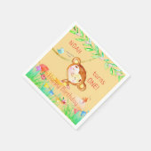 Cutest Monkey最初の誕生日 スタンダードカクテルナプキン (角)