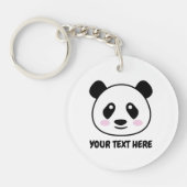 Cutest panda bear cartoon keychain gift キーホルダー (正面)