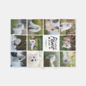 Cutest Paws Ever モダン Family Dog Photo Collage フリースブランケット (正面(横))