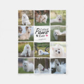 Cutest Paws Ever モダン Family Dog Photo Collage フリースブランケット (正面)