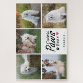 Cutest Paws Ever Modern Cute Pet Dog Photo Collage ジグソーパズル (縦)