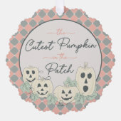 Cutest Pumpkin–Baby's First Halloween Pastel Color オーナメントカード (正面)