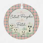 Cutest Pumpkin–Baby's First Halloween Pastel Color メタルオーナメント (正面)
