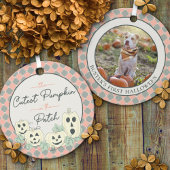 Cutest Pumpkin–Baby's First Halloween Pastel Color メタルオーナメント