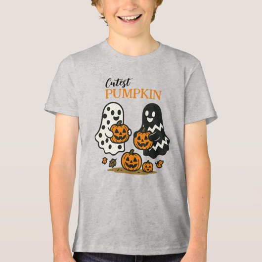 Cutest Pumpkin Ghosts トライブレンドＴシャツ (正面)