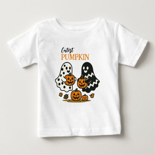 Cutest Pumpkin Ghosts ベビーTシャツ (正面)