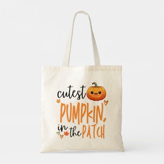 Cutest Pumpkin in the Patch, Fall First Halloween トートバッグ (裏面)