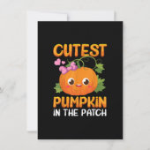 Cutest Pumpkin In The Patch Funny Halloween Thanks 招待状 (正面)