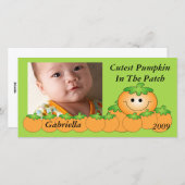 Cutest Pumpkin Kidsハロウィンフォトカード シーズンカード (正面/裏面)