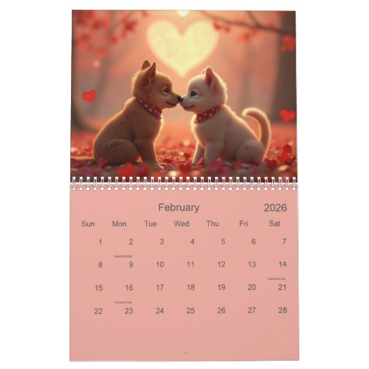 Cutest Puppy Calendar EVER! カレンダー (2月 2026)