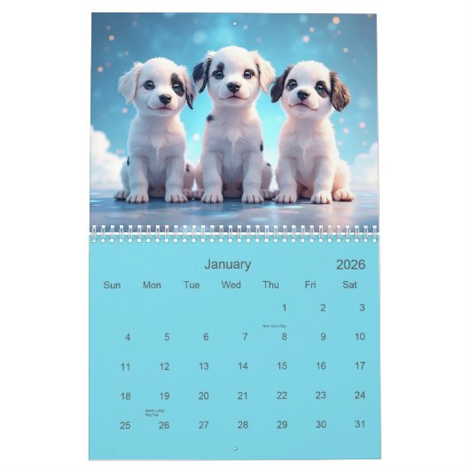 Cutest Puppy Calendar EVER! カレンダー (1月 2026)