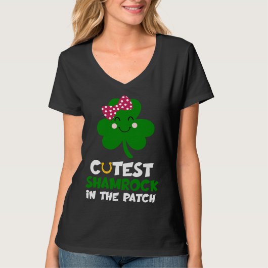 Cutest Shamrock In The Patch St Patricks Day Kids  Tシャツ (正面)