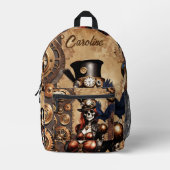 Cutest Steampunkスケルトン プリントバックパック (正面)