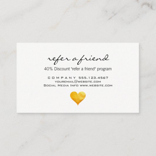 Cutesy金ゴールドハート水玉模様ありがとう/紹介 紹介カード (裏面)