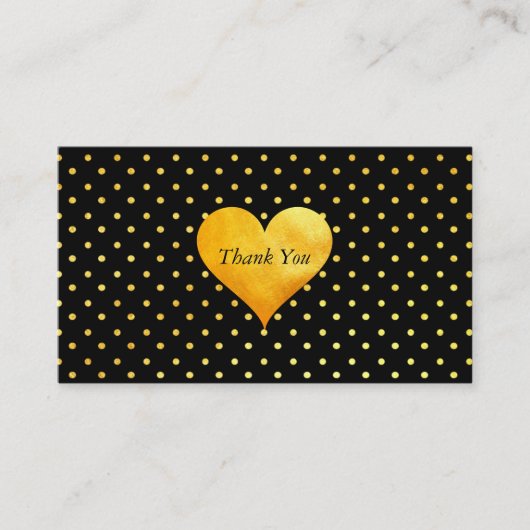 Cutesy金ゴールドハート水玉模様ありがとう/紹介 紹介カード (正面)