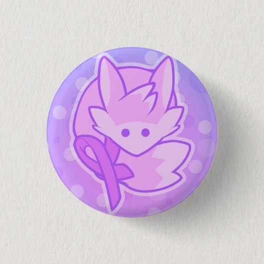 CuteWolfサポートPin 缶バッジ (正面)
