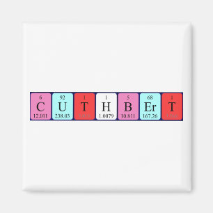 Cuthbert周期テーブル名磁石 マグネット
