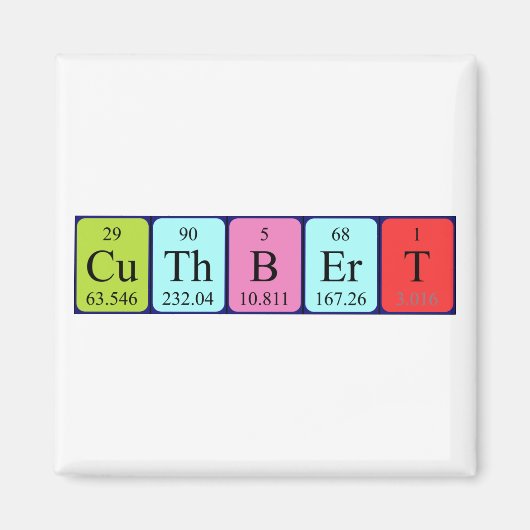 Cuthbert周期表名磁石 マグネット (正面)