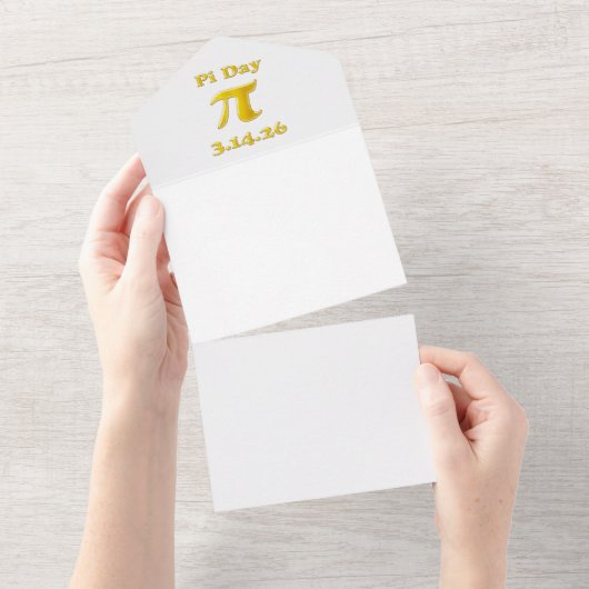 Cutie 3.14 Pi Day オールインワン招待状 (貼ってはがせる)