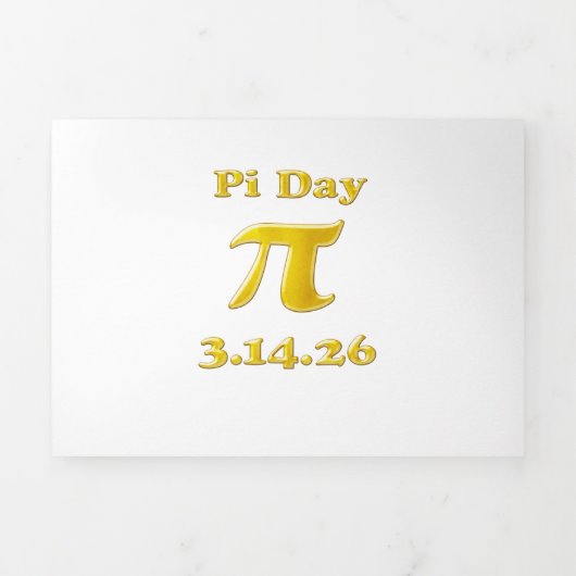 Cutie 3.14 Pi Day 三つ折り招待状 (カバー)