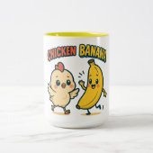 CUTIE CHICKEN BANANA! ツートーンマグカップ (中央)