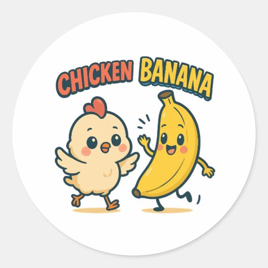 CUTIE CHICKEN BANANA!  ラウンドシール (正面)