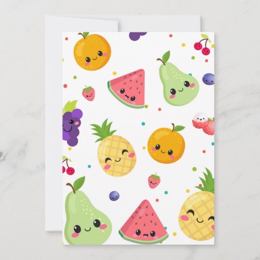 Cutie Frutti Birthday Invitation 招待状 (裏面)