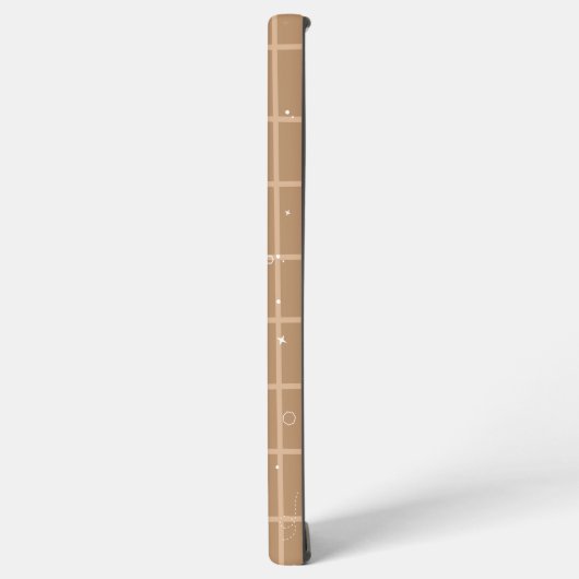 Cutie Girly Brown Gingham Samsung Galaxyケース (左側面)