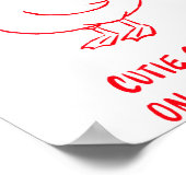 Cutie Goose Valentine Hearts Bandana Cute Barnyard ポスター (角)