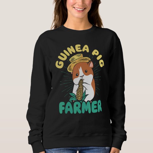 Cutie Guinea Pig Farmer Pig Owner Animals Cavy Pet スウェットシャツ (正面)