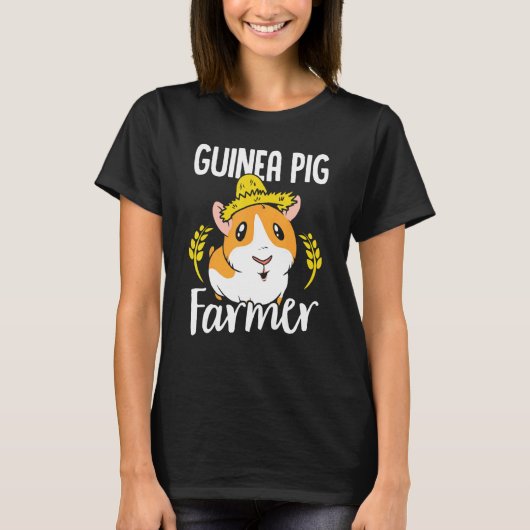 Cutie Guinea Pig Farmer Pig Owner Animals Cavy Pet Tシャツ (正面)