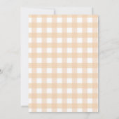 Cutie Orange Gingham 1st birthday 招待状 (裏面)