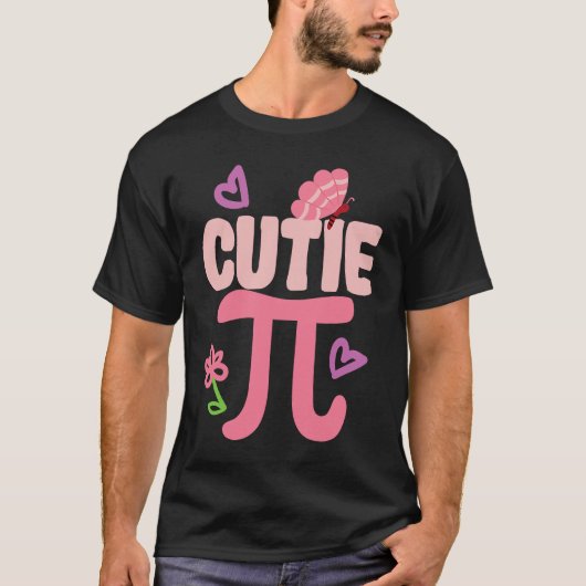 Cutie Pi Day  Cute Nerd Geek Pretty Math Butterfly Tシャツ (正面)