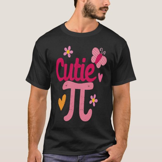 Cutie Pi Day  Cute Nerd Geek Pretty Math Butterfly Tシャツ (正面)