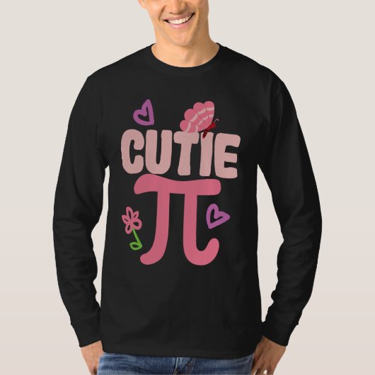 Cutie Pi Day  Cute Nerd Geek Pretty Math Butterfly Tシャツ (正面)