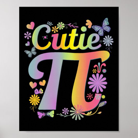 Cutie Pi Day Women Kids Math Lover Math Teacher St ポスター (正面)