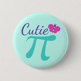 Cutie Pi Symbol Math Pun 缶バッジ