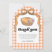 Cutie Pie Birthday Photo Thank You Card 招待状 (正面)