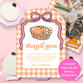 Cutie Pie Birthday Photo Thank You Card 招待状