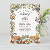 Cutie Pie | Fall Autumn Baby Shower 招待状 (スタンド正面)