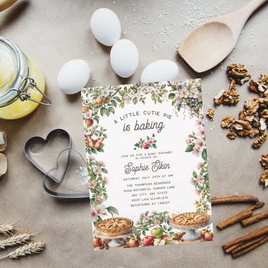 Cutie Pie | Fall Autumn Baby Shower 招待状