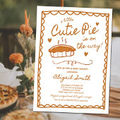 Cutie Pie Fall Baby Shower Invitation 招待状