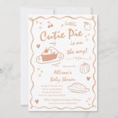 Cutie Pie Fall Baby Shower Invitation 招待状 (正面)