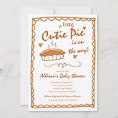 Cutie Pie Fall Baby Shower Invitation 招待状 (正面)
