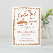 Cutie Pie Fall Baby Shower Invitation 招待状 (スタンド正面)