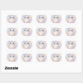 Cutie Pie Frog Sticker Cute Sparkle Frog Kawaii Ae スクエアシール (シート)