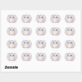 Cutie Pie Frog Sticker Cute Sparkle Frog Kawaii Ae ラウンドシール (シート)