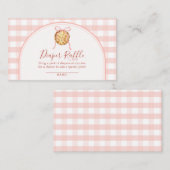 Cutie Pie Pastel Pink Baby Shower Diaper Raffle エンクロージャーカード (正面/裏面)